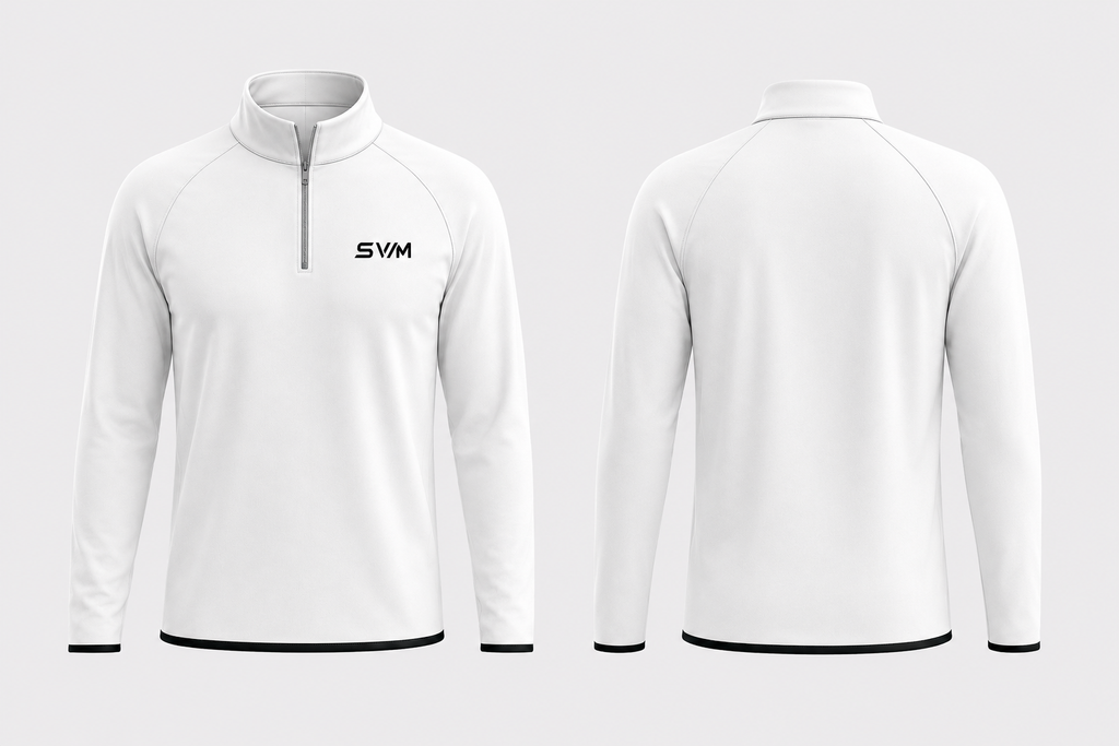 Quater-Zip Raglan - mit Kragen/Reisverschluss