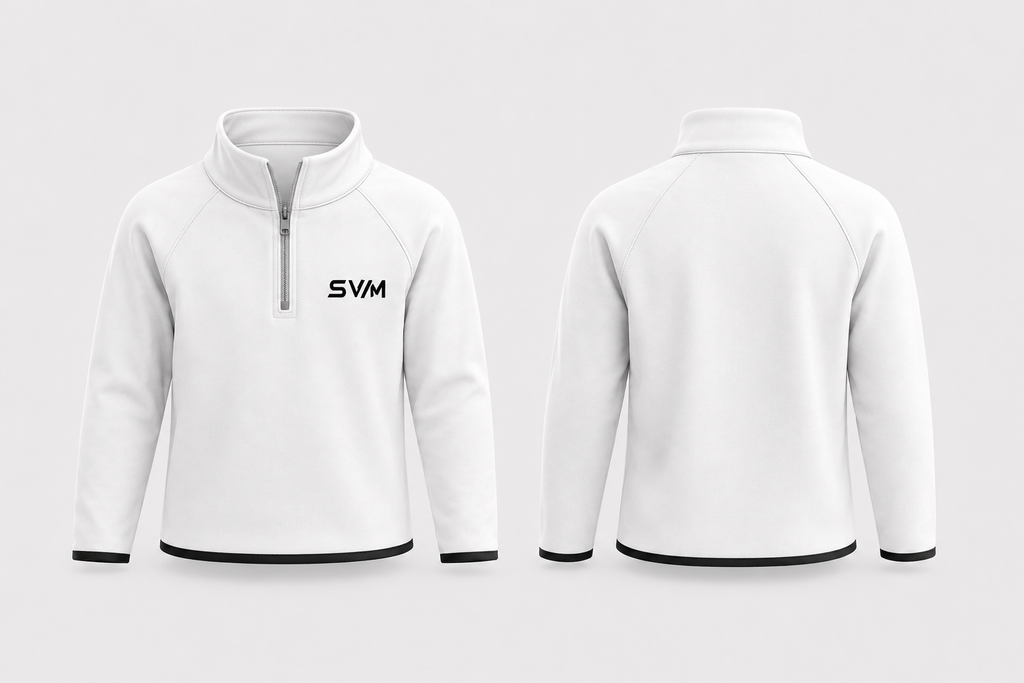Quater-Zip Raglan - mit Kragen/Reisverschluss